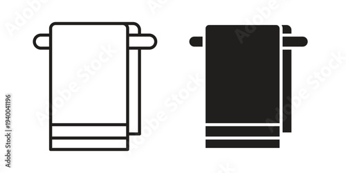 Towels icon. set of web icons on white background