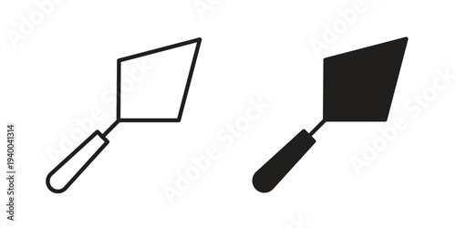 Trowel icon. set of web icons on white background