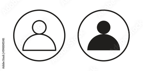 User icon. set of web icons on white background