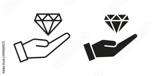 Value icon. set of web icons on white background