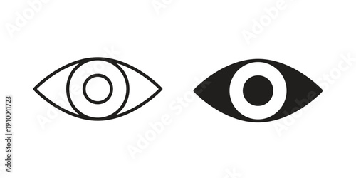 Visible icon. set of web icons on white background