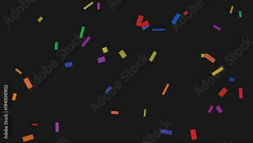 Stained Glass - Mosaic and Tessellation Art Inspired by Colorful Abstract Patterns on Dark Background, Vibrant Multicolored Shapes