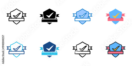 Insured icons set multiple style collection. Editable stroke 
