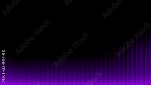 Grainy purple Gradient Glass Lines Effect Black Background Futuristic Cool Glow Soft Waves Animation Vertical Lines Ribbed Texture Gradient Lighting Modern