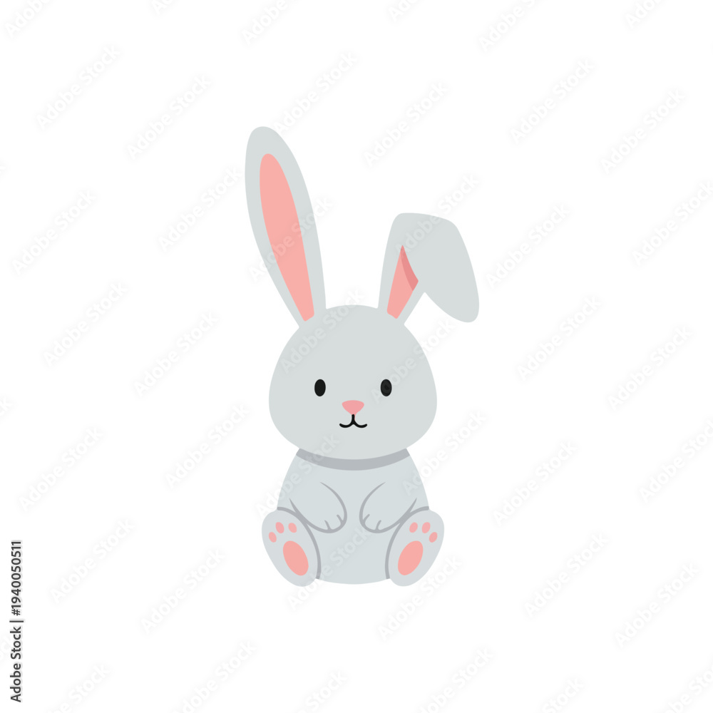Obraz premium A sitting Easter bunny with long ears
