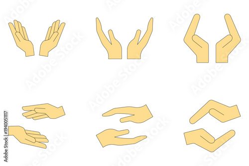 Hand set icon on white background
