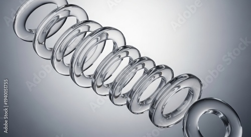 Transparent Glass Spiral Rings Minimal Background