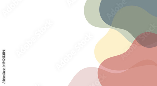 Abstract fluid shapes, soft pastel colors background vector illustration, elegant and modern design elements for graphic projects
