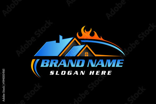 Heating and cooling logo