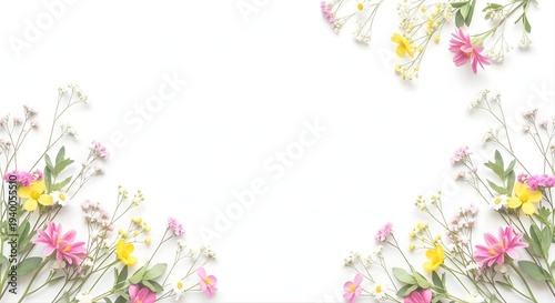 Happy father's day greeting card with colorful floral border design