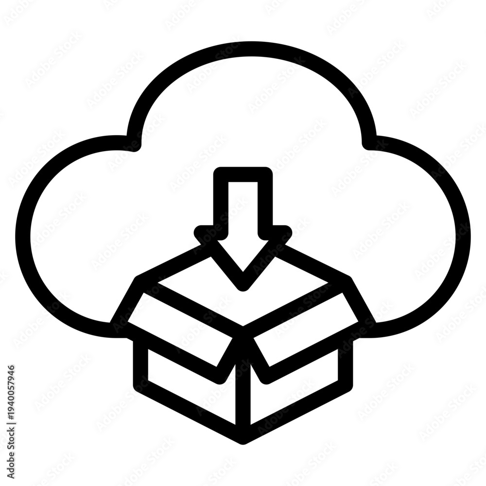 Obraz premium Cloud Computing Icon