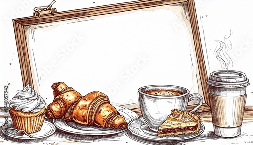 cup of coffee and cookies
