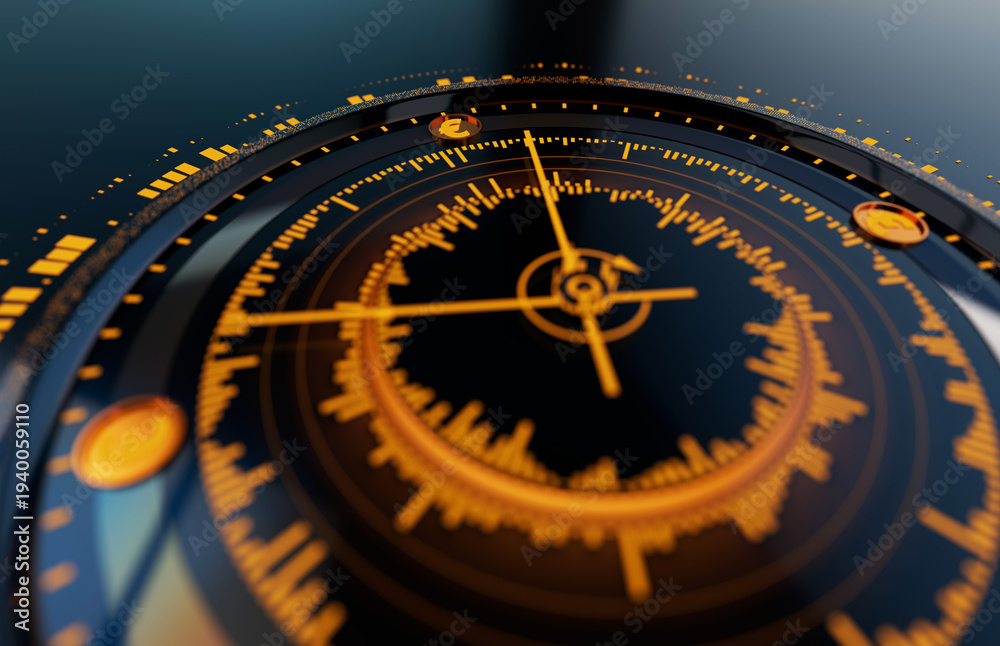 Obraz premium Time and Money Symbols euro