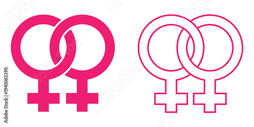 Female Gender Symbols Linked, Representation of Lesbian Relationships and Women