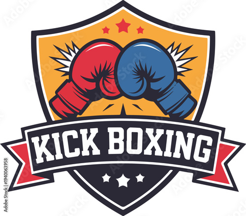 Kick Boxing Logo Martial Arts, Training, Fitness And Combat Sports Design