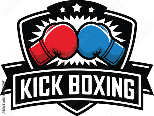 Kick Boxing Logo Martial Arts, Training, Fitness And Combat Sports Design