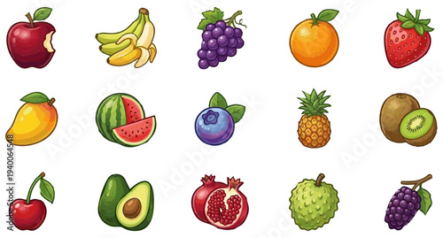 Collection of 15 Gourmet Cupcake Icons with Unique Creative Flavors