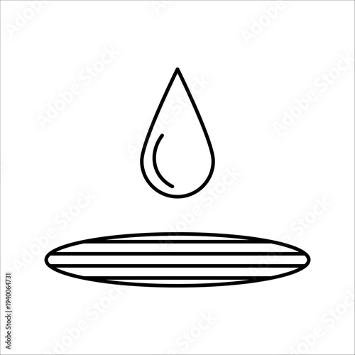 Simple, modern drain design, perfect for bathroom or kitchen concepts, clean and minimalist style