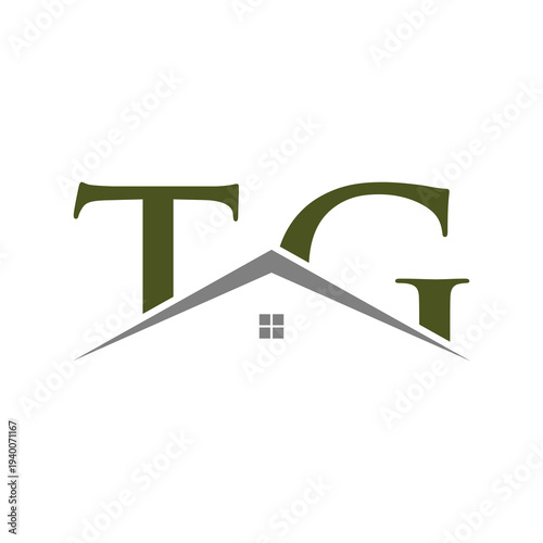 Elegant logo featuring dark green letters T and G with a grey house roof icon, symbolizing real estate or construction.