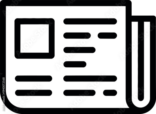 Newspaper icon graphic