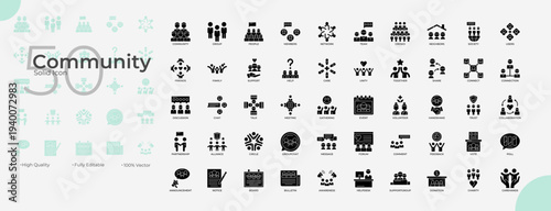 Community Solid Editable Icons set