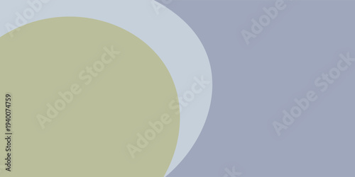 Composition of pale green part circle with pale grey curve on grey background. abstract presentation background design concept with copy space, digitally generated image