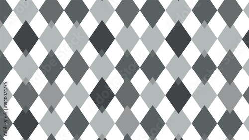 Classic argyle pattern featuring overlapping diamond shapes in different shades of grey and white for a professional and elegant background.