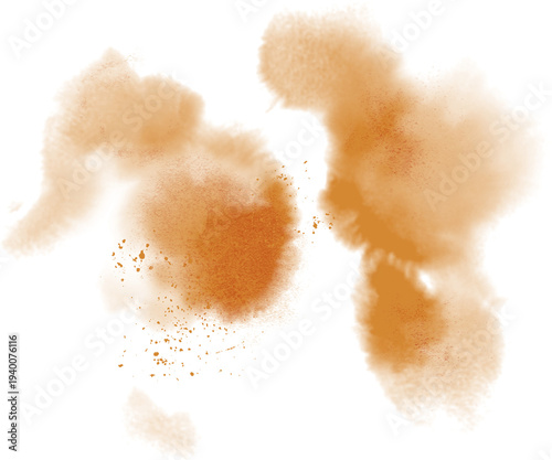 Watercolor stain decoration