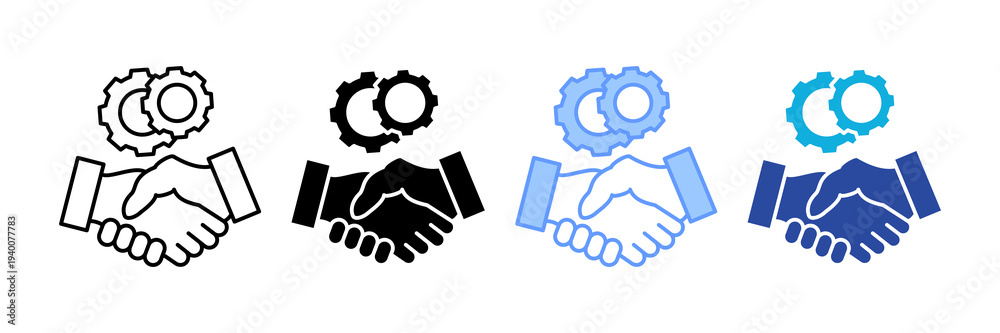 Fototapeta premium Support White Icon Set Design