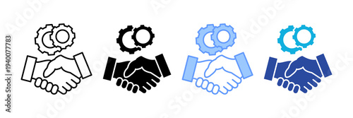 Support  White Icon Set Design