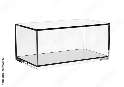 A glass display case