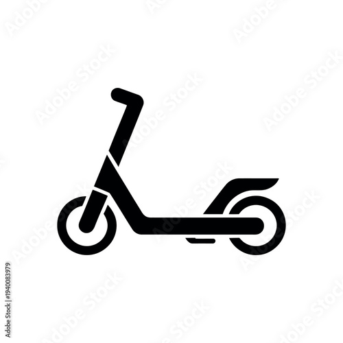 Black electric scooter e-scooter black vehicle transportation