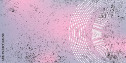 Abstract blue purple modern background with glowing line circle elements. Futuristic technology concept. Illustration