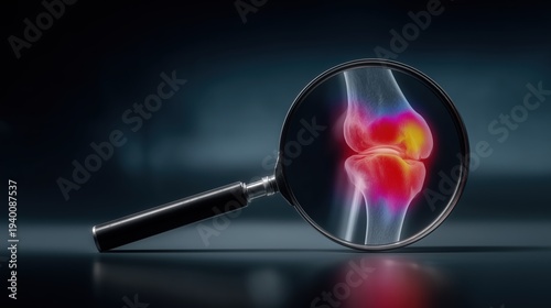 Human kneecap model, arthrophlogosis, knee pain, knee joint problems, worn out joints, knee meniscus, water in the knees, Biological and medical concepts, 3d rendering knee x-ray. High quality