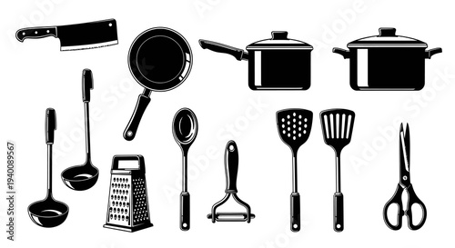Professional Kitchen Utensils and Cookware Tool Set