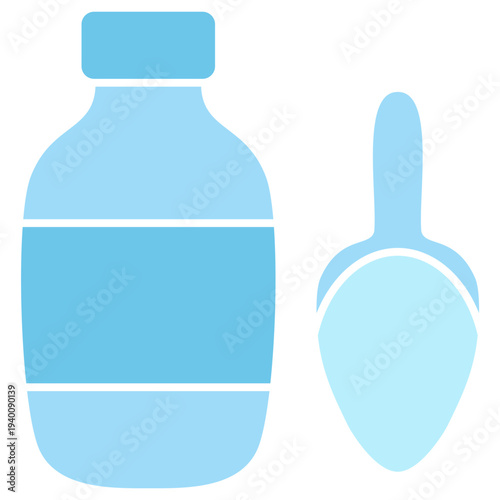 Medicine Bottle and Measuring Spoon