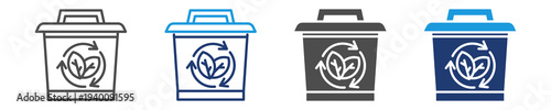 zero waste icon set multiple style