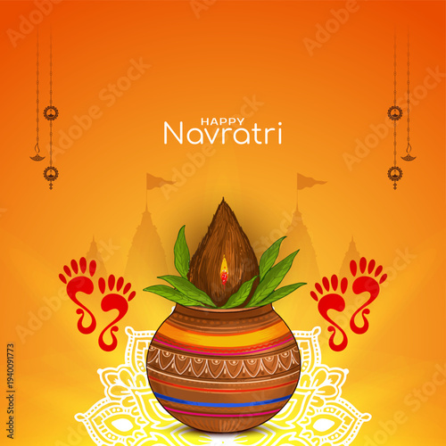 Beautiful Happy Navratri Indian festival background