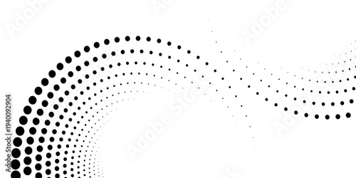 Abstract dotted halftone circle background. Vector circular scribble doodle round circles