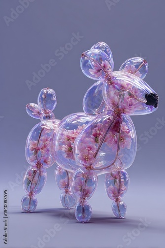 Transparent Horse Figurine with Iridescent Sheen.