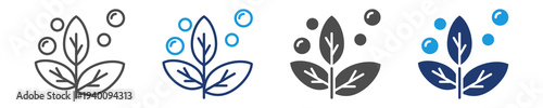 green life icon set multiple style