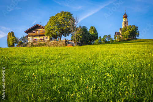Church of St Valentin on the top of the hill