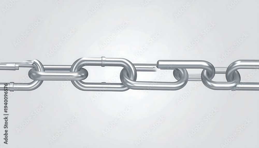 Obraz premium A silver chain on a gray background