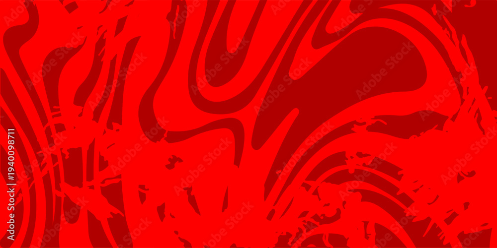 Fototapeta premium Intense red swirl background with paint splash details and flowing abstract shapes for striking design compositions.