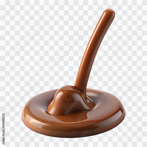 3D Chocolate Stick | Plunging into Chocolate Pool, Sweet Dessert Icon