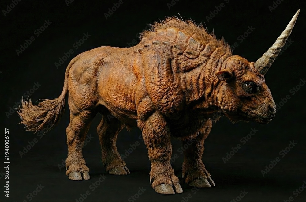 Fototapeta premium Side view of an old isolated dinosaur illustration