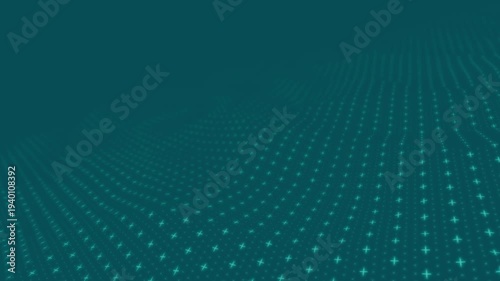 Atmospheric teal tech background with a fading grid of plus signs representing deep learning and cloud storage capacity