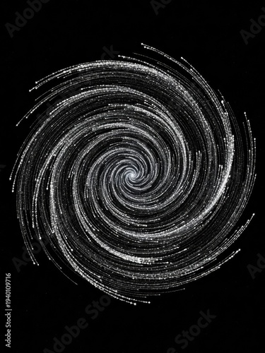 Black and white abstract spiral background