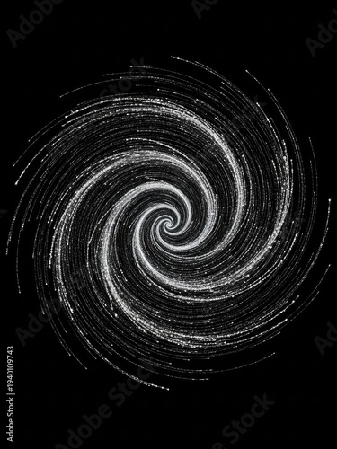 Black and white abstract spiral background