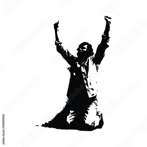 Black and white illustration of a drum set in hand drawn style vector